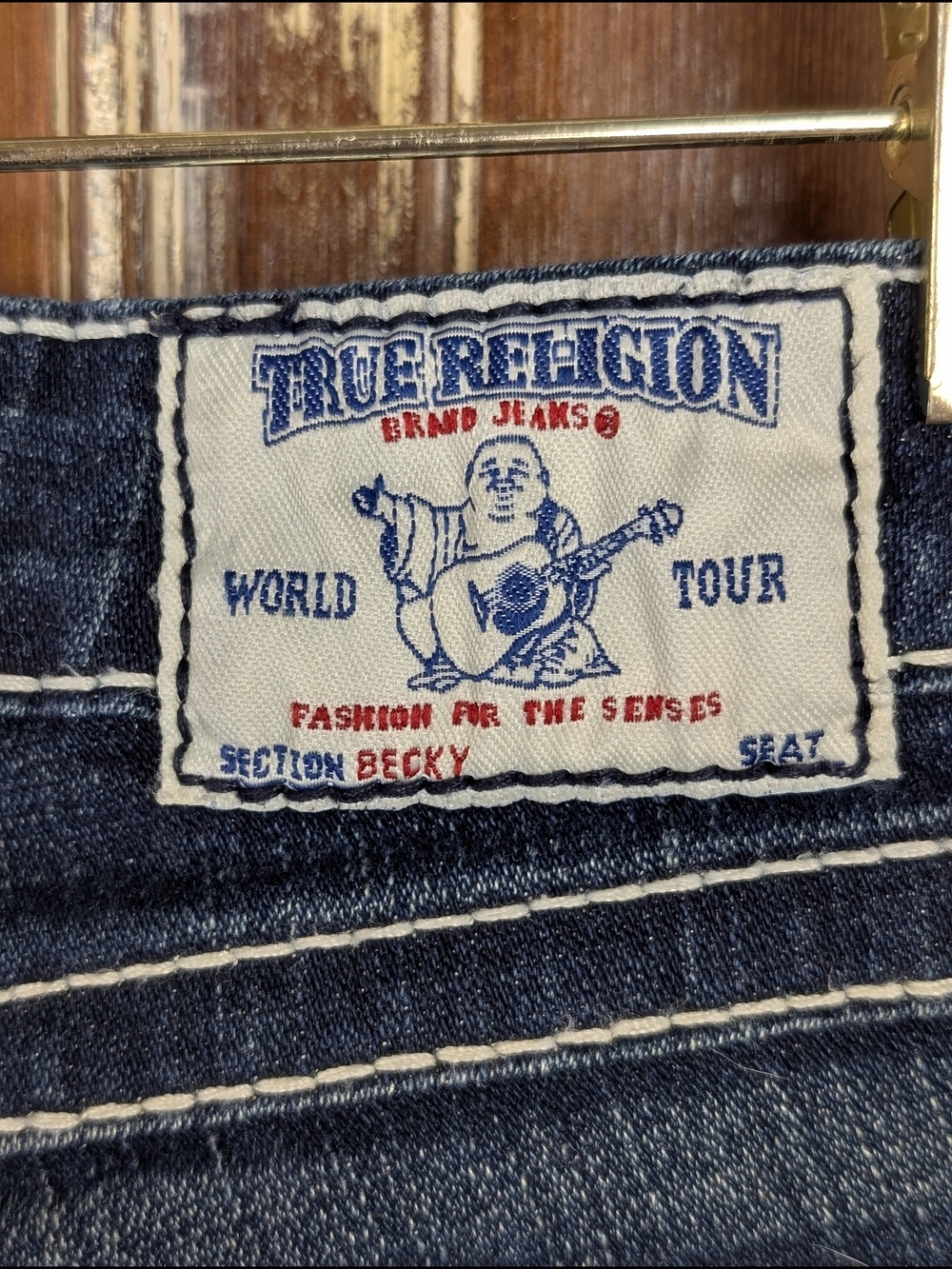 True Religion Becky Low Rise Bootcut Jeans 29 Made USA Y2K Western Denim - Picture 9 of 11